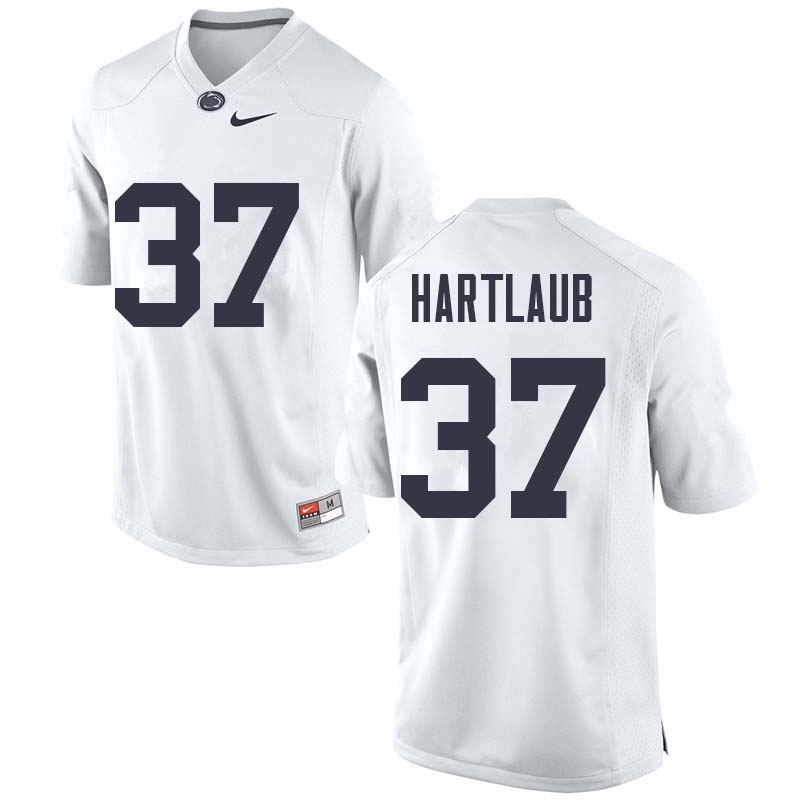 Men #37 Drew Hartlaub Penn State Nittany Lions College Football Jerseys Sale-White - Click Image to Close